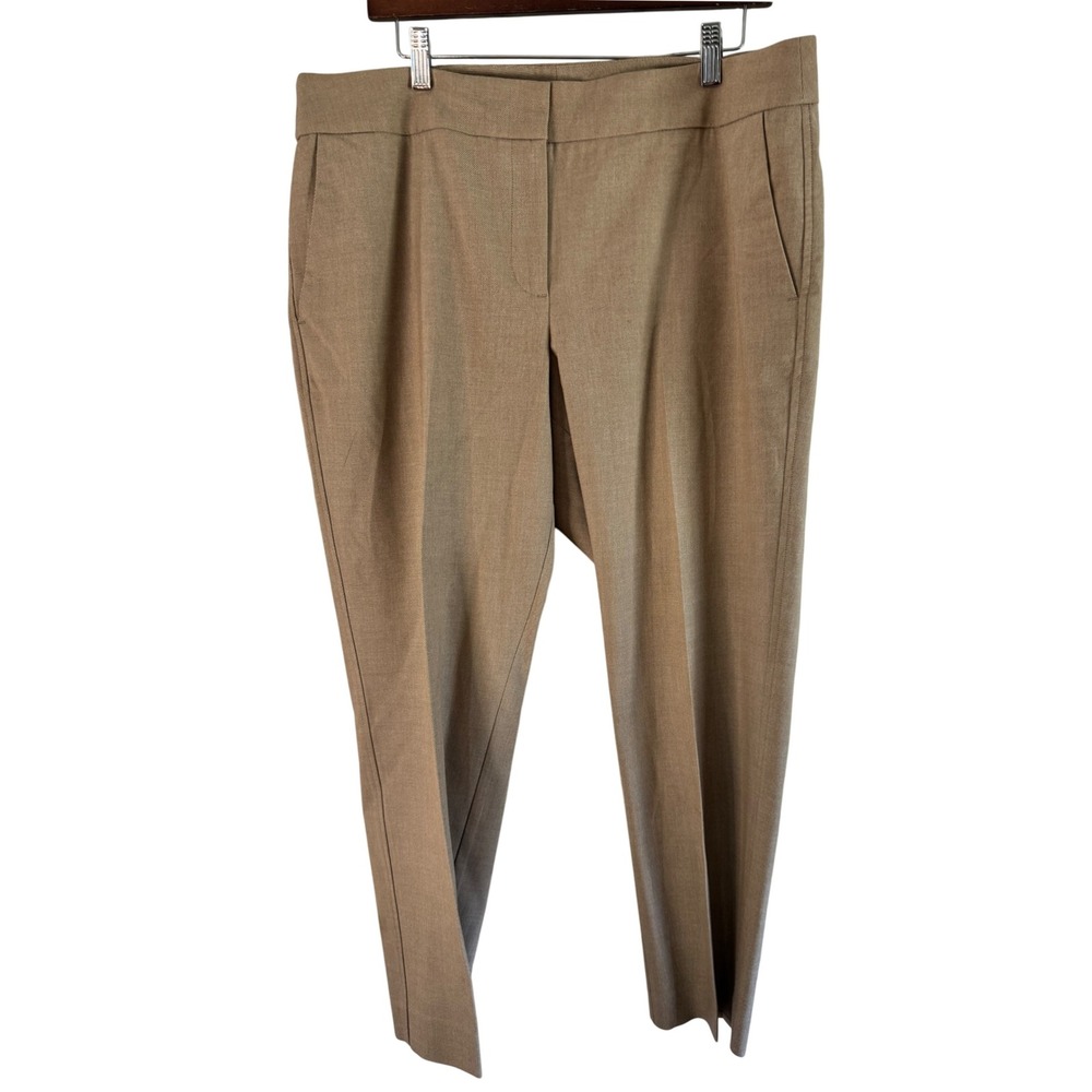 Loft Julie Career Pants Straight Leg Trousers Business Casual Khaki Size 14